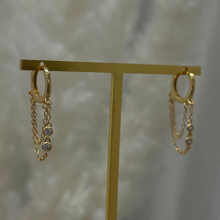 925 Tropfenkette Huggies für den Großhandel von Glam Bar Bazaar