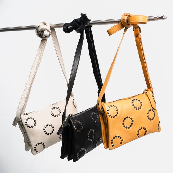 Sunny Studs Handcrafted Leather Crossbody Bags for wholesale by Latico Leathers