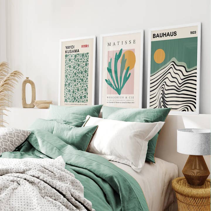 Art Lane - Wholesale Art Print - Sage Green Wall Art Print. Bauhaus, Kusama, Matisse Style