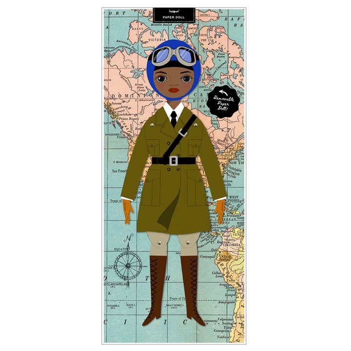 BESSIE COLEMAN PAPER DOLL for wholesale by Of Unusual Kind