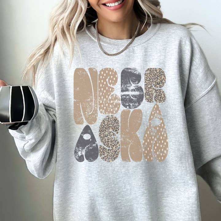 Neutral NEB Ash Sweatshirt for wholesale by The Red Rival Wholesale