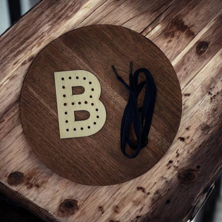 Montgomery and Claire - Wholesale DIY Craft Kit - Wooden Alphabet Letter Lacing Board – Personalized Learning Fun14
