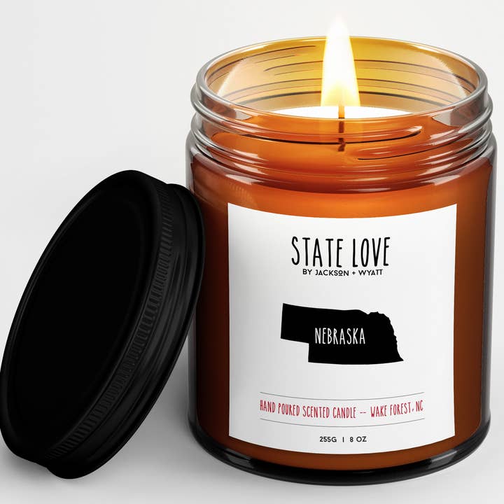 Jackson + Wyatt - Wholesale Jar/Filled Candle - Hand Poured Nebraska Scented Candle