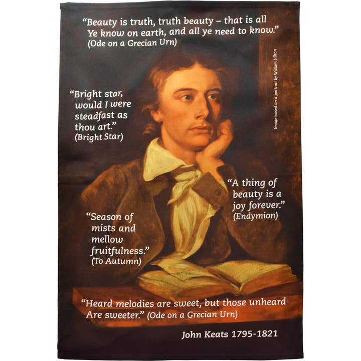 Torchon John Keats pour la vente par Radical Tea Towel