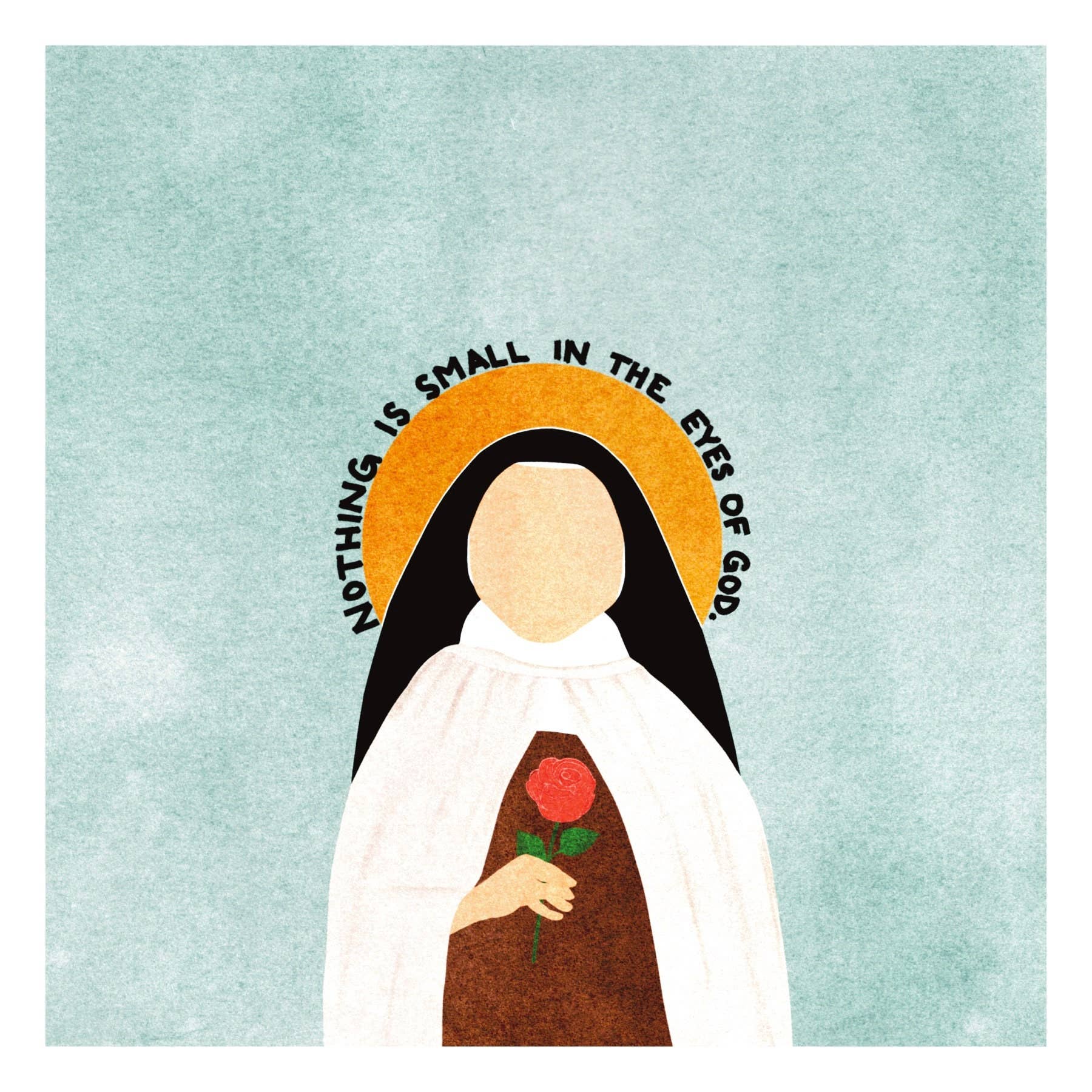 Small Things Print Co. - Wholesale Art Print - St. Therese of Lisieux Print, St. Therese of Lisieux Wall Ar2