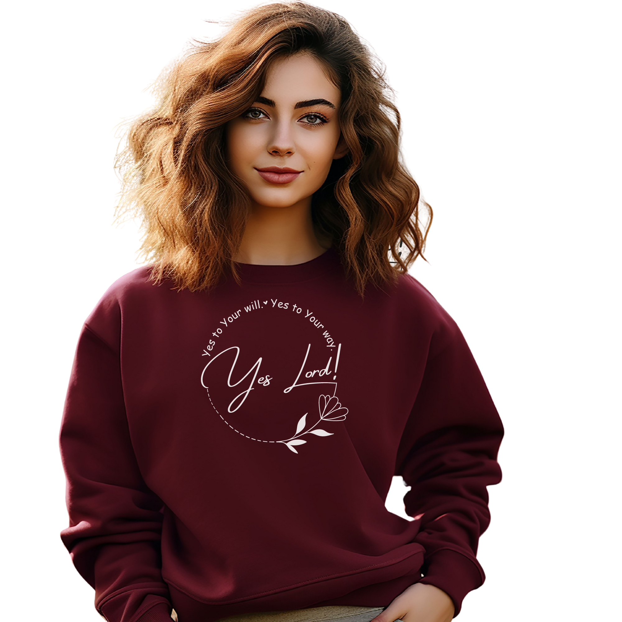 Love Ann Joy Apparel, LLC - Wholesale Graphic Sweatshirt - Women's - Yes Lord! Christian Sweatshirt | Christian Gift for women2