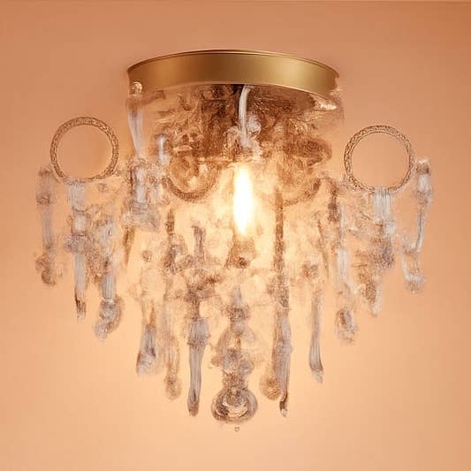 Mini Crystal Chandelier Flush Mount Gold Ceiling Light for wholesale on Faire0