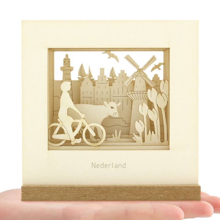 Países Baixos - Silhoubox L... Holanda, Holanda, tulipas, moinho — artigos de presente por atacado de SILHOUBOX