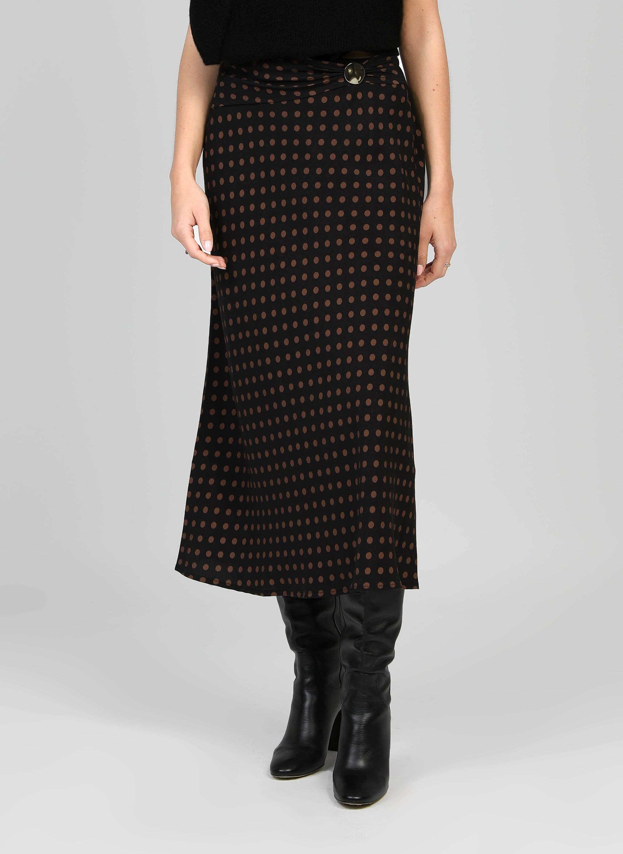 An'ge - Wholesale Skirt - Women's - LONG SKIRT GINELOU palinto brown1