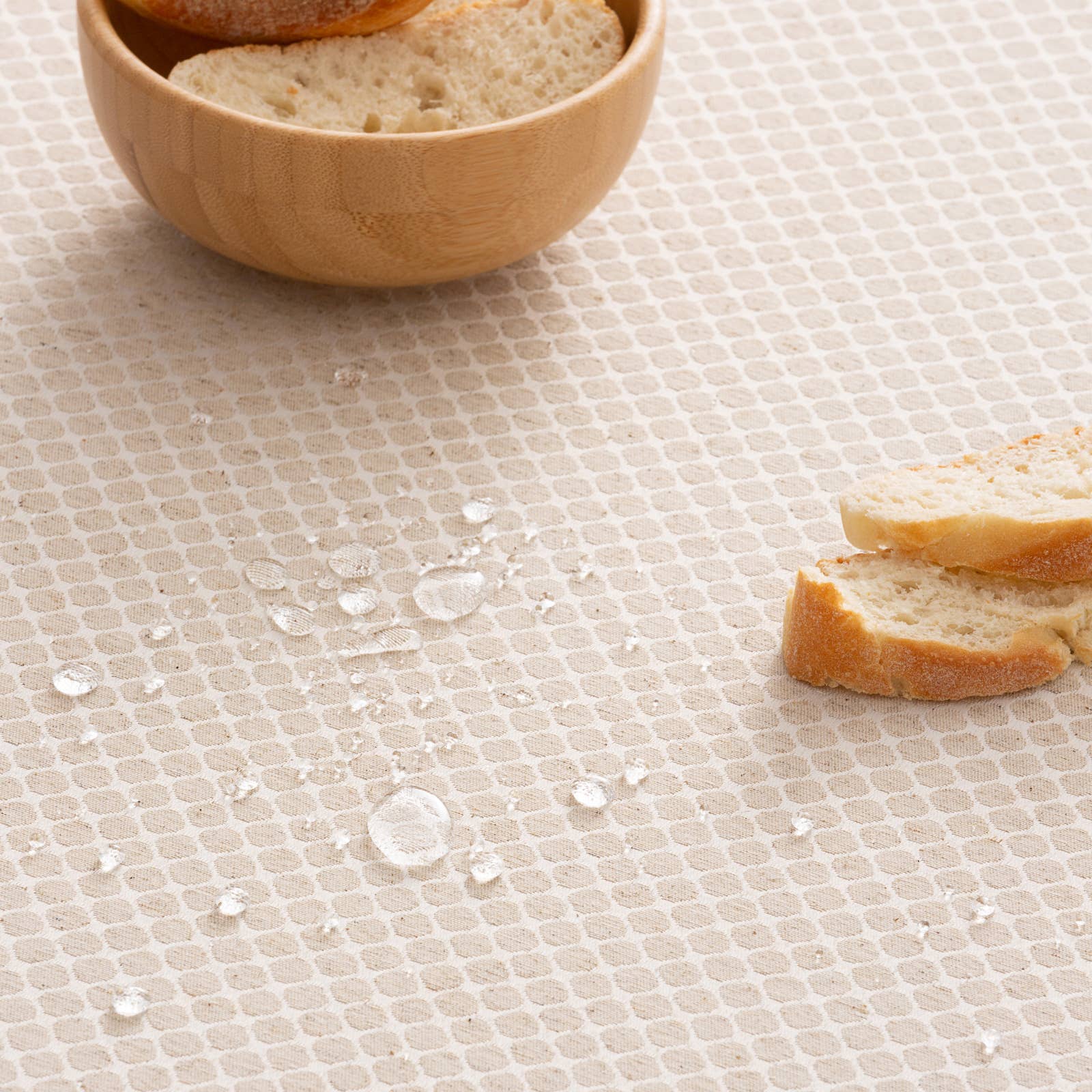 GAMUSI - Vente Nappes - Nappe imperméable jacquard coton géométrique LOSAN14