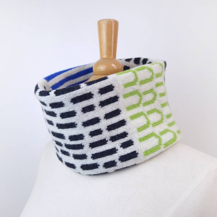 Candy Coated Accessories - Wholesale Scarf - Women's - Lambswool Neck Warmer Snood - Blue, Green, Charcoal & Ecru