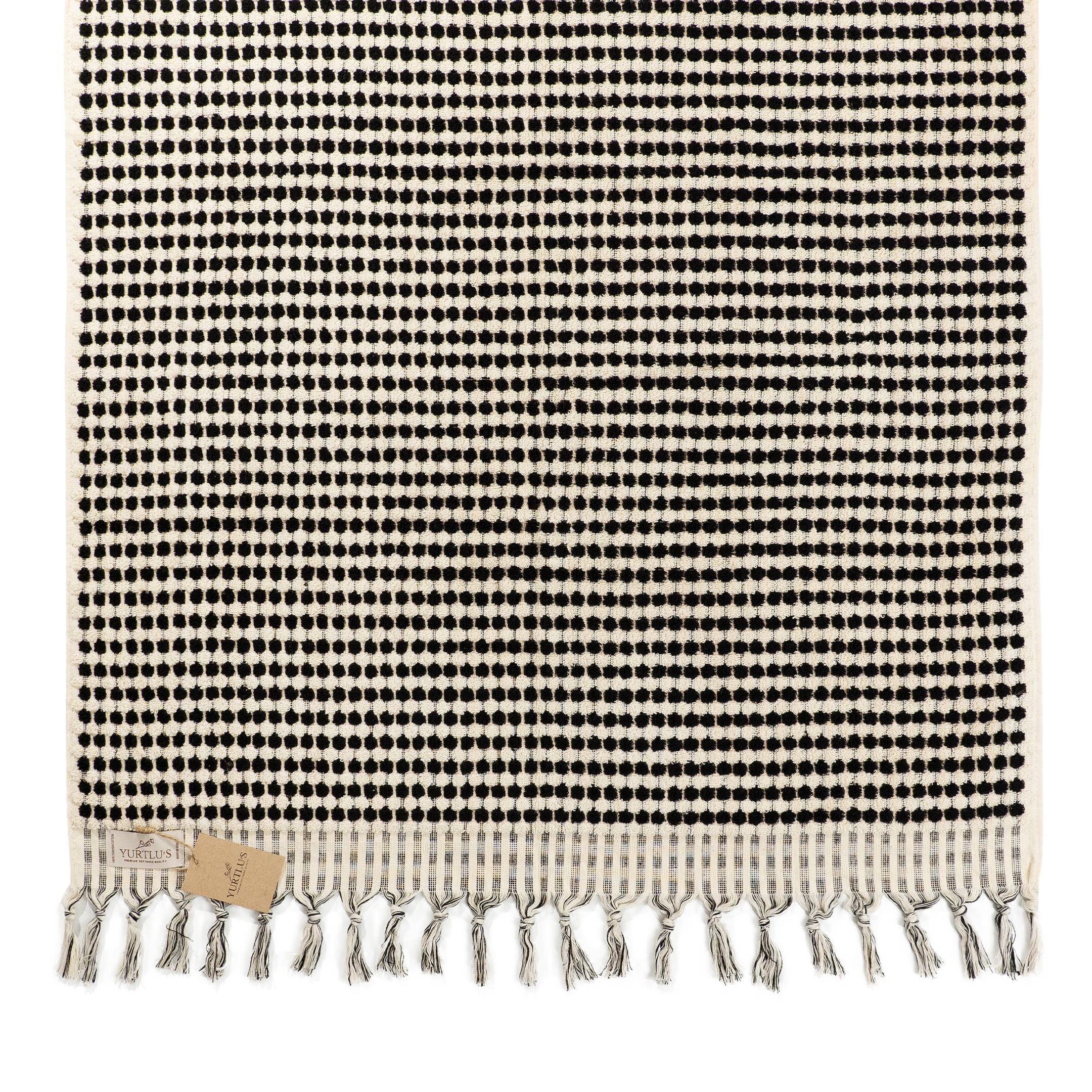 YURTLUS - Vente Serviettes de bain - Serviette de bain 90 x 180 cm, serviette de plage, épaisse et douce, coton bio, Bathroom Bubble - noire2