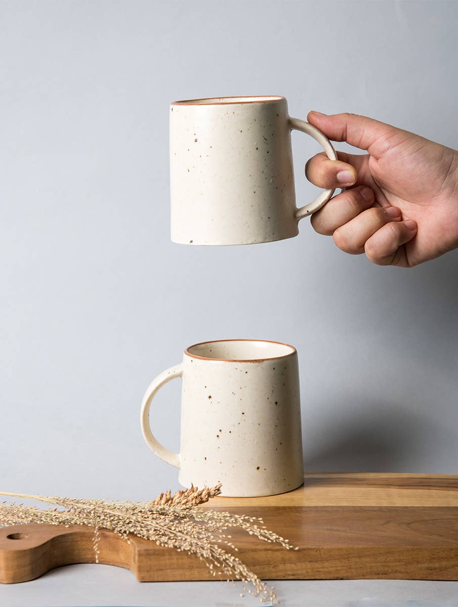 Casa Amarosa - Wholesale Coffee Mug - Rann Mug- Offwhite, 3.5 X 3.75 Inches1