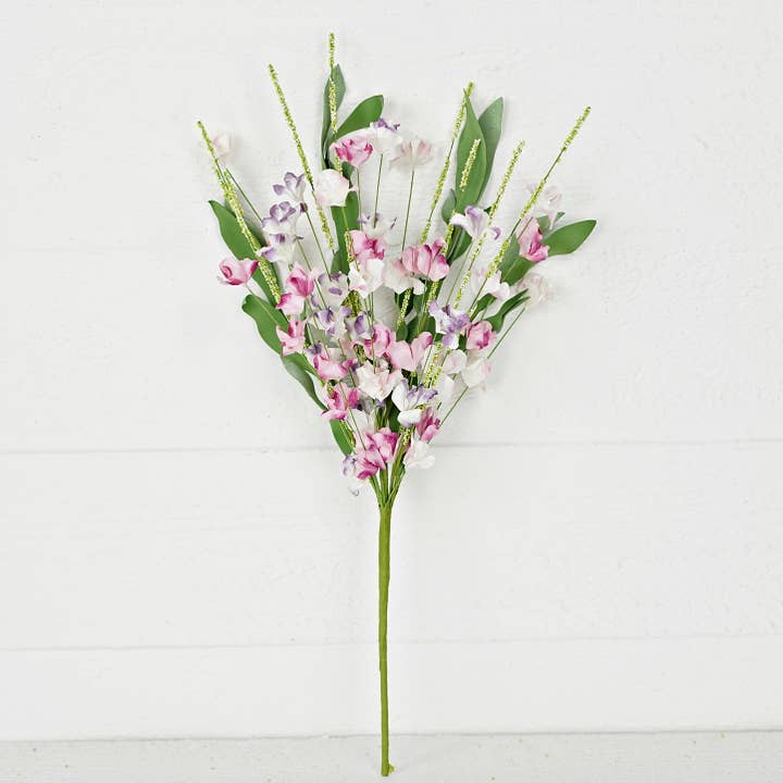 35126- 19in Bush-Pink Purple Mountain Flowers for wholesale by Holiday Depot Inc.