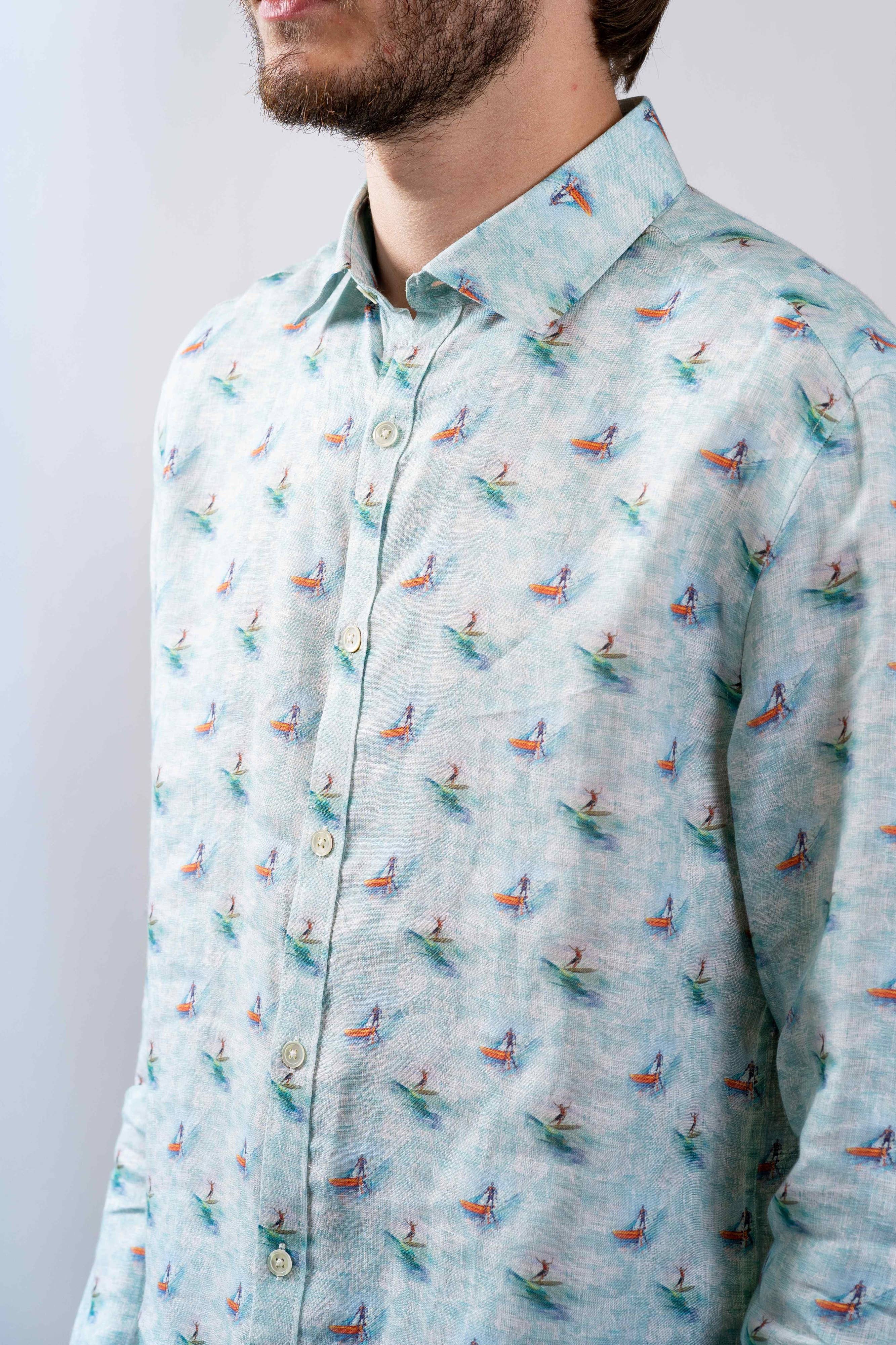 Stitch Note - Wholesale Button Down Shirt - Men's - Spread Collar Long Sleeve2