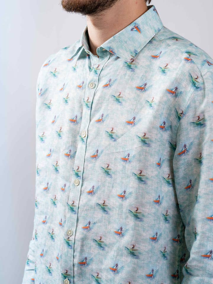 Stitch Note - Wholesale Button Down Shirt - Men's - Spread Collar Long Sleeve2