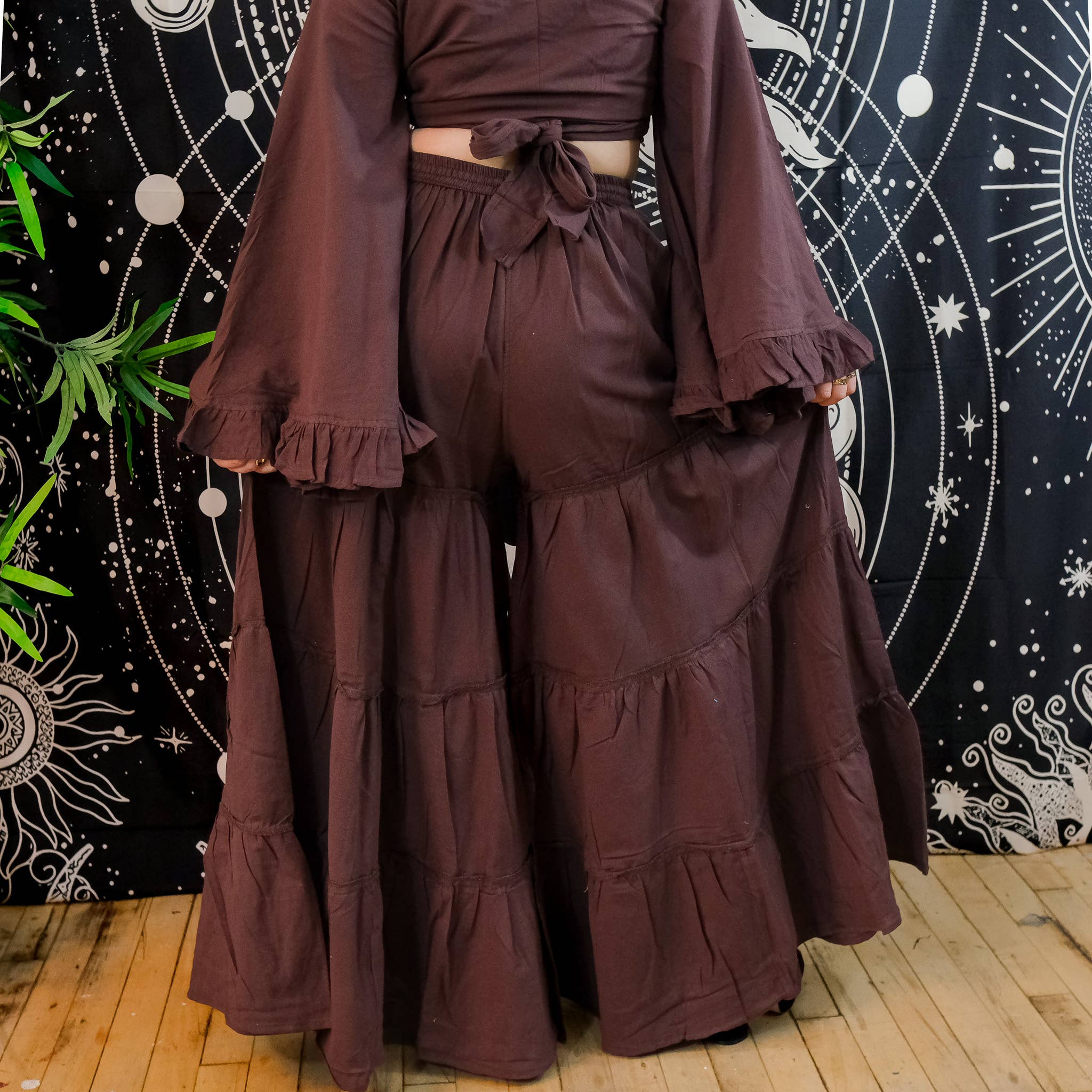 Karma Nepal Crafts - Wholesale Top & Pant Set (NOT Loungewear) - Women's - Cotton Flowy Tiered Pant with Ruffle Sleeve Set15