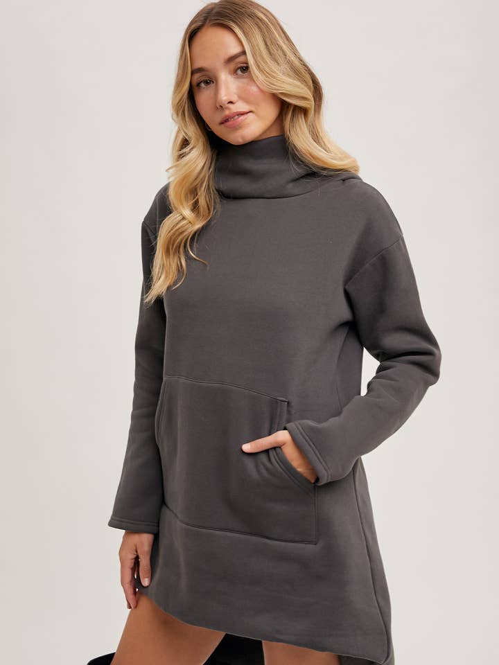 Bluivy – wholesale Hoodie - Dam – TUNIKA TRÖJA MED HÖG HALS OCH FICKA FRAM