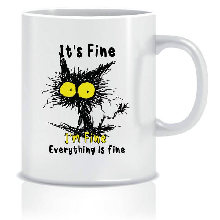 Cheeky Chops Cards & Wanky Candles - Wholesale Coffee Mug - Funny Coffee Mug - It's Fine I'm Fine Everything is Fine
