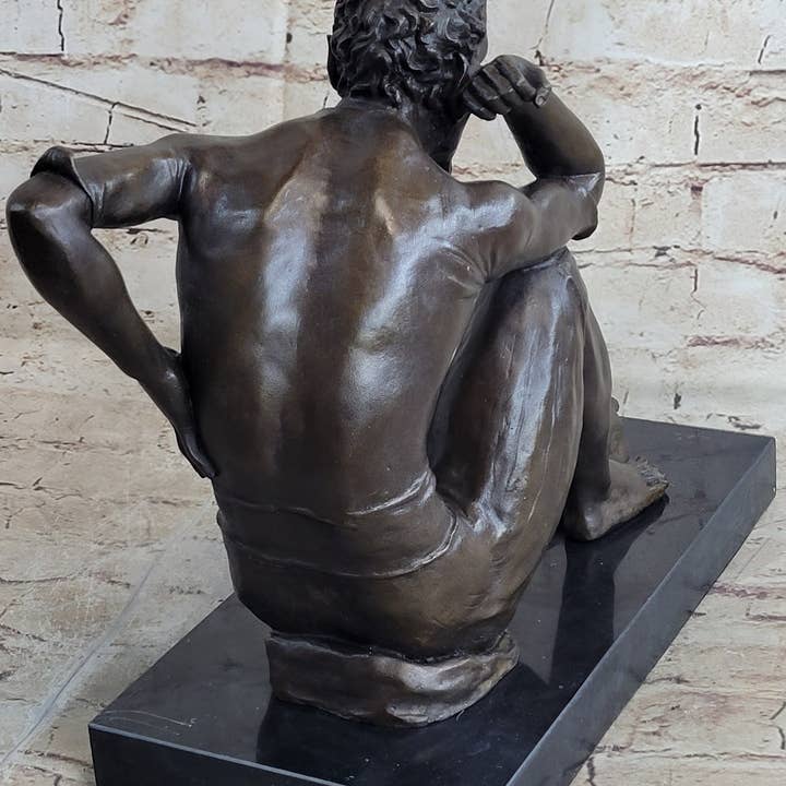 Bronzhaus - Wholesale Sculpture - Satan Devil Demon Satyr Bronze Statue Sculpture Figure Art 7.5" x 8"5