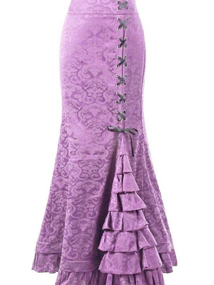 NINEXIS - Wholesale Skirt - Women's - CWBLS00711_2024 HALLOWEEN STEAMPUNK MERMAID GOTHIC SKIRT7