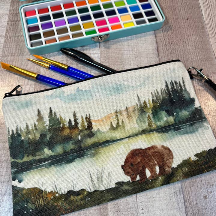 Linen Bag - Lakeside Bear #1 for wholesale by GP Originals