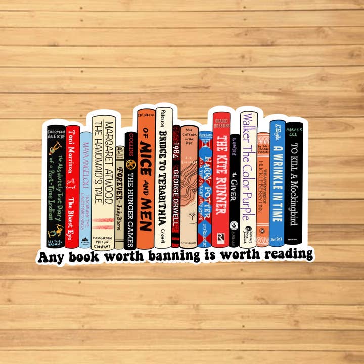 EnchantingSunshine - Wholesale Sticker - Banned Books Are Worth Reading Sticker1