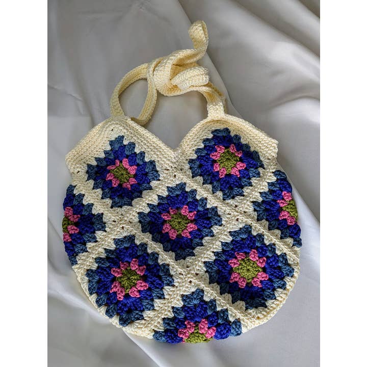 Janzy - Wholesale Tote Bag - Women's - Handmade Mini Floral Crochet Tote Bag4