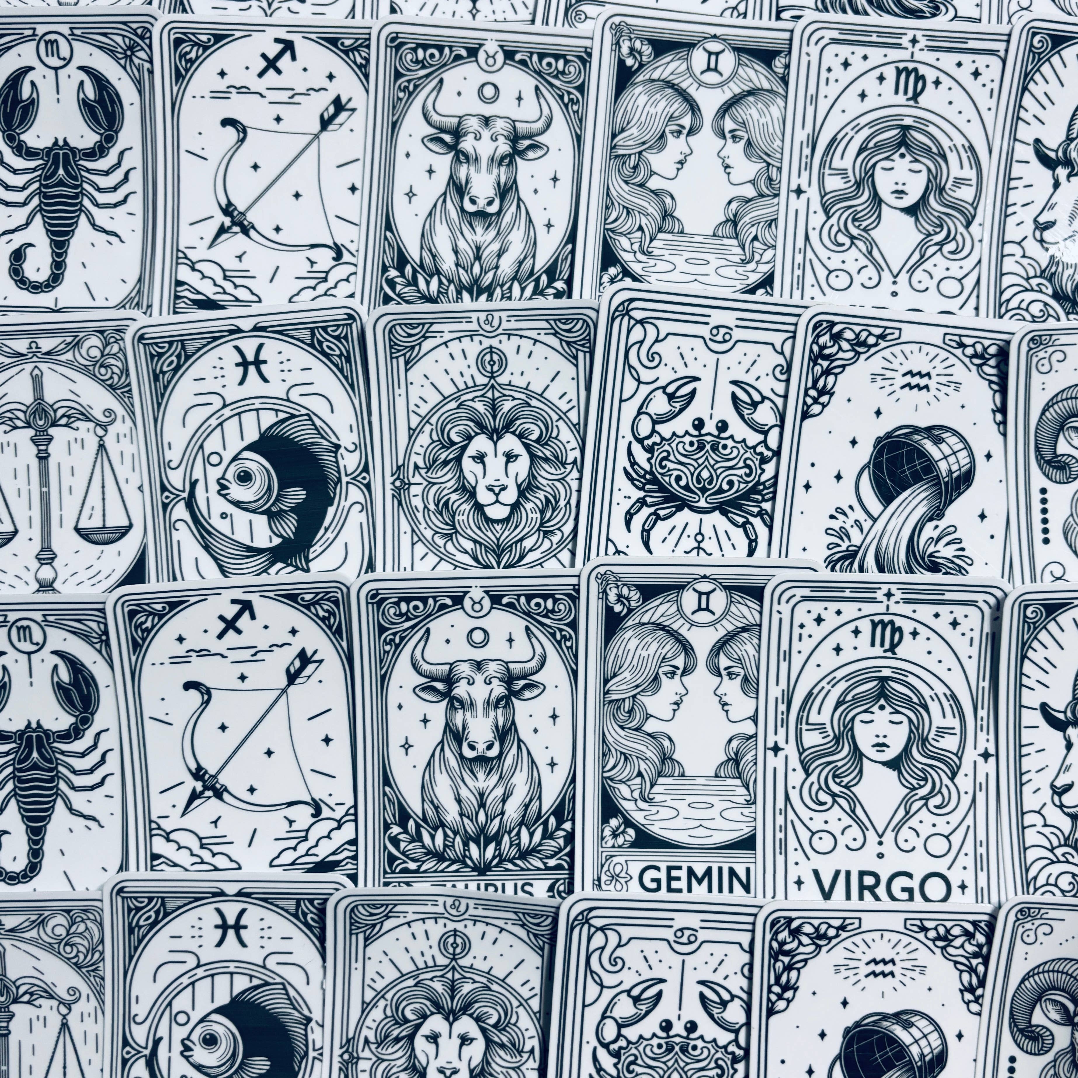 Kraftmir - Wholesale Phone & Laptop Stickers - Scorpio Zodiac Sticker | Tarot Themed Zodiac Sticker 3