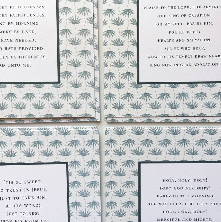 Lilypad Design Co. - Wholesale Stationery/Notecard Set - Palm Hymn Cards0
