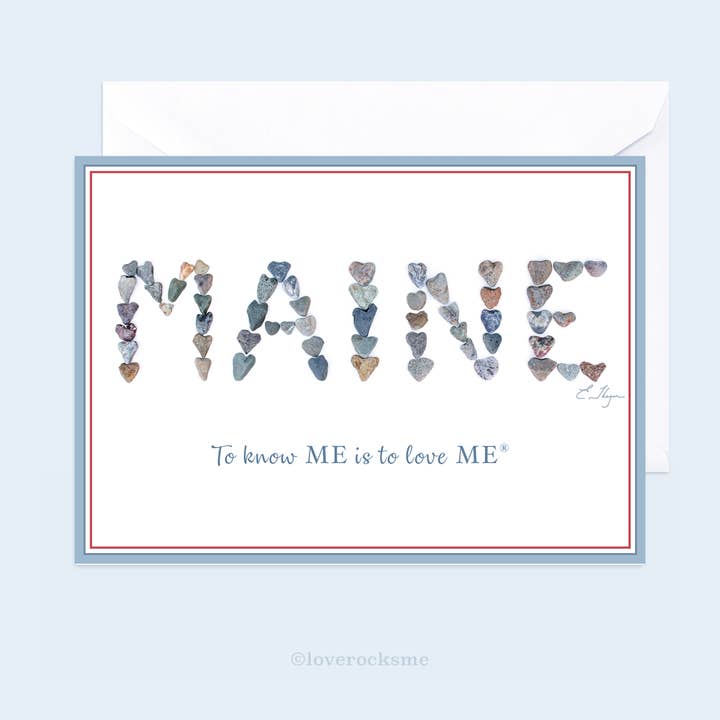 Destination | Maine | carte me connaître c'est m'aimer pour la vente par Love Rocks Me®