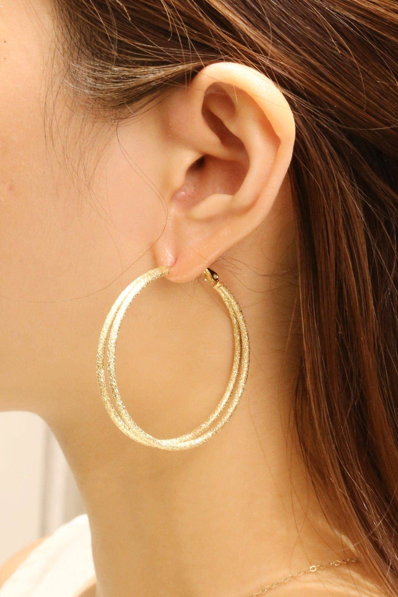MiMi Wholesale - Wholesale Hoop Earrings - 14K Gold Dipped Omega Closure Hoop Earrings1