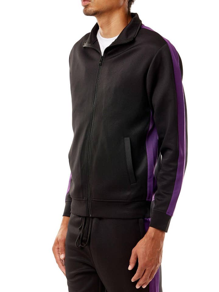 Giacca Sportiva 501 - Nero/Viola per la vendita all'ingrosso da parte di Rebel Minds