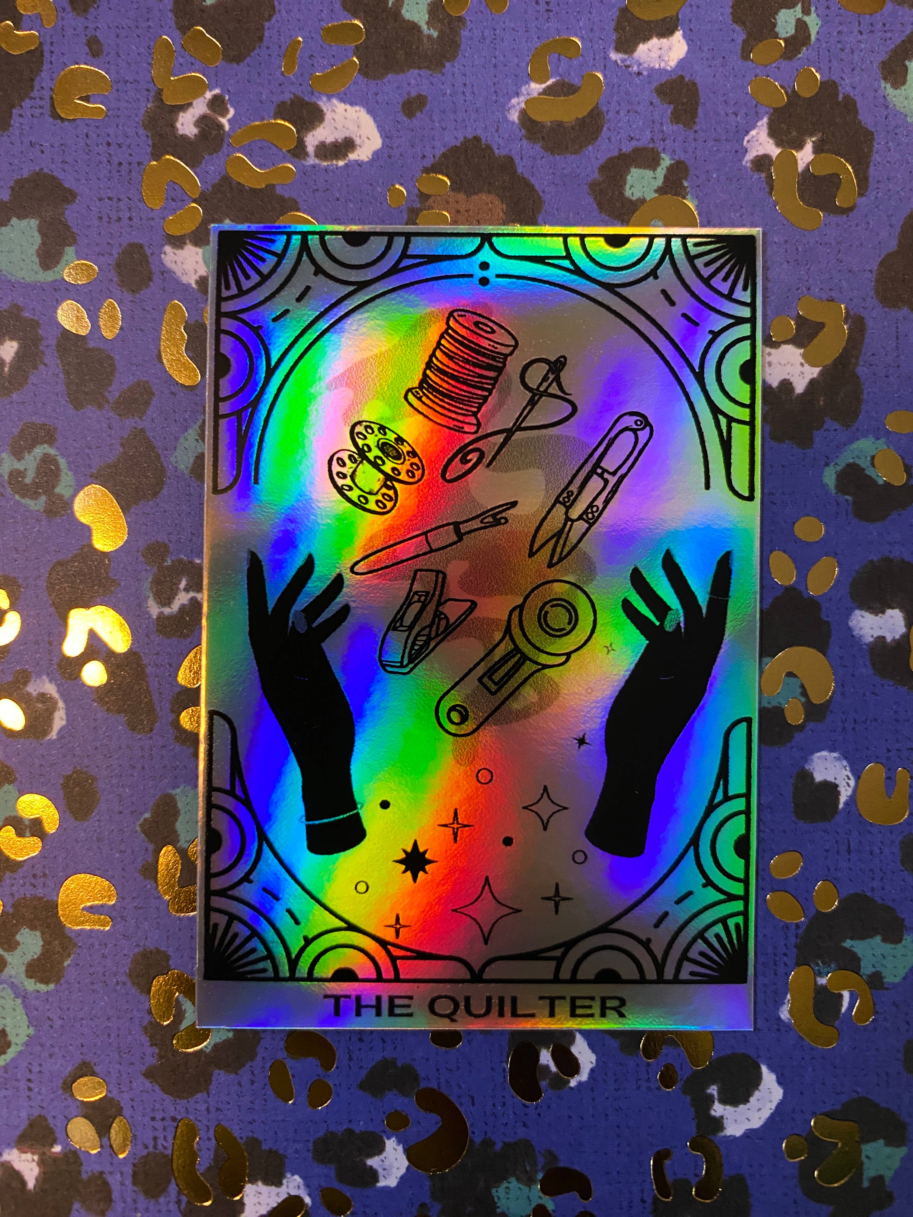 Zipped & Printed - Wholesale Phone & Laptop Stickers - The Quilter Tarot Sticker4