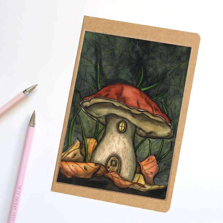 Carnet « Autumn Mushroom Hideout », carnet de croquis, journal pour la vente par PinkPolish Design