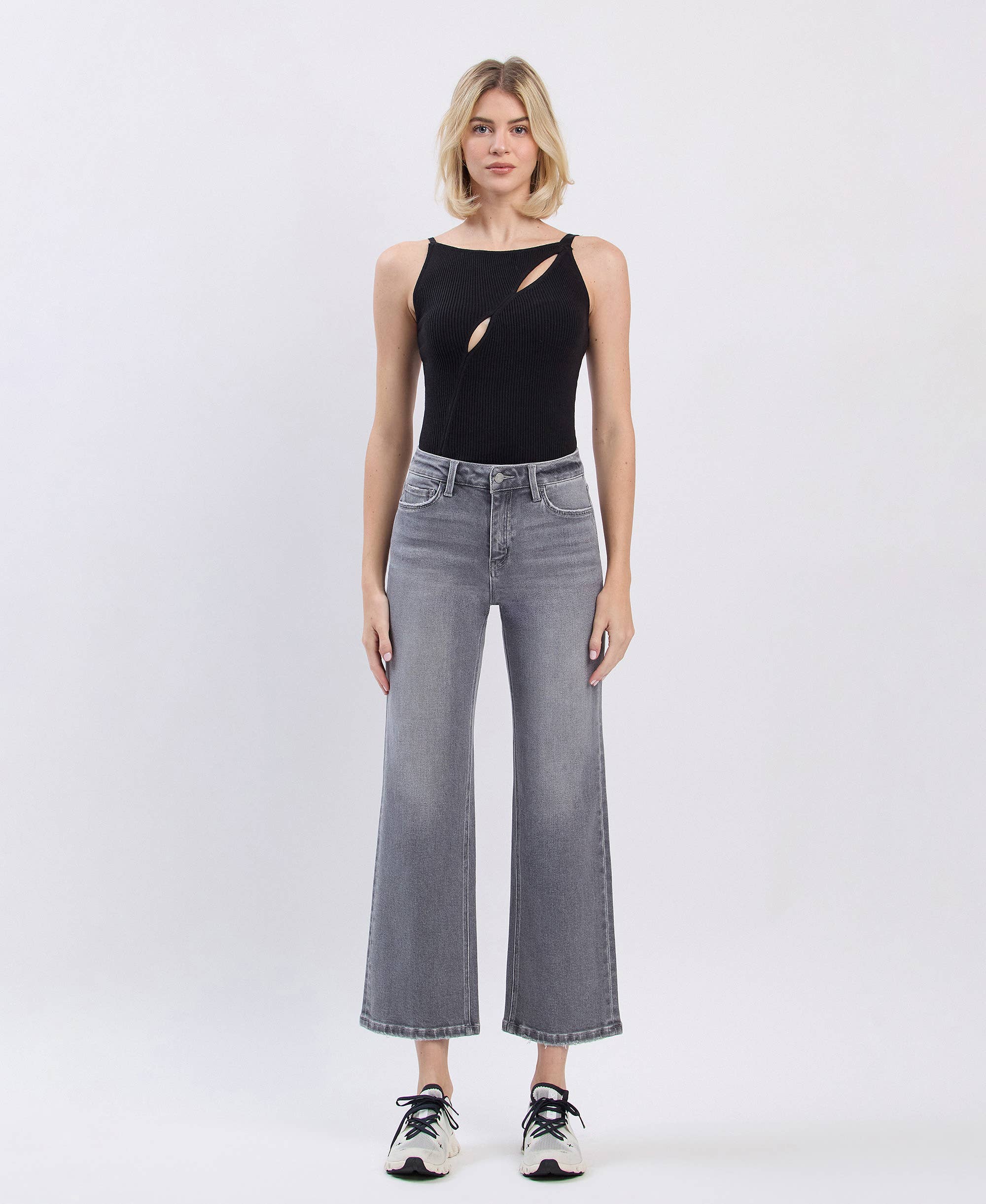 RIVER EDEN HIGH RISE ANKLE SLIM WIDE LEG JEANS T6296N for wholesale on Faire2