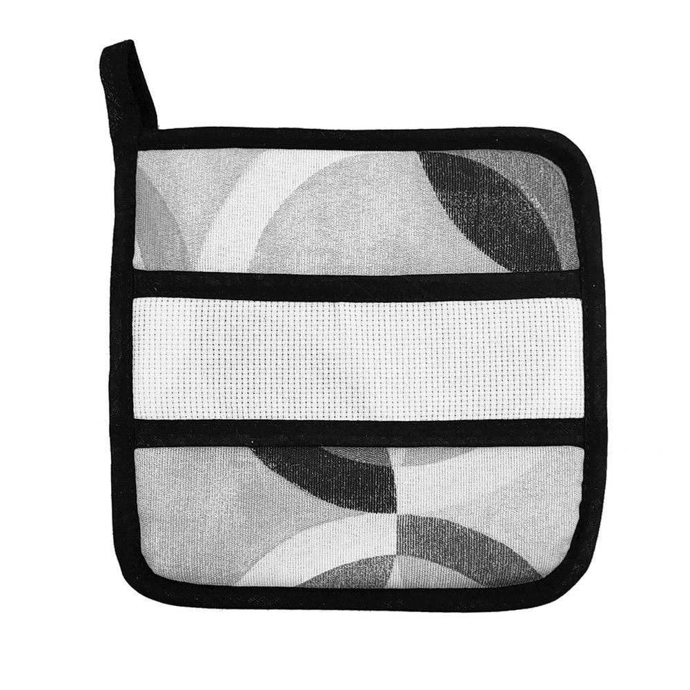 Almatex srl - Wholesale Kitchen Storage/Organizer - RITMO kitchen potholders square cm.20x20 or round diameter cm.19 with a band for embroidery15