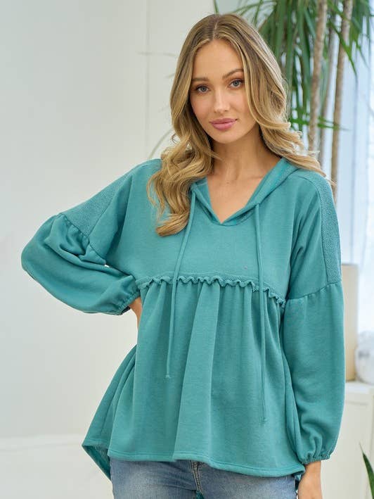 LMT3575-Federicas babydoll hoodie for wholesale by lovely melody