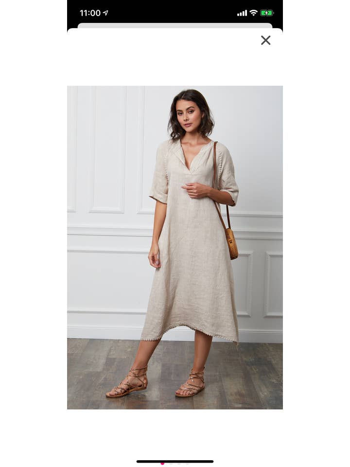 LÉA & LUC - Wholesale Dress – Women's - Long dress in 100% linen REF.716126
