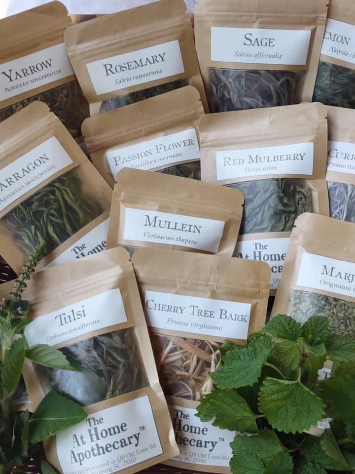 Farm Grown Dry Herbs for wholesale by The At Home Apothecary