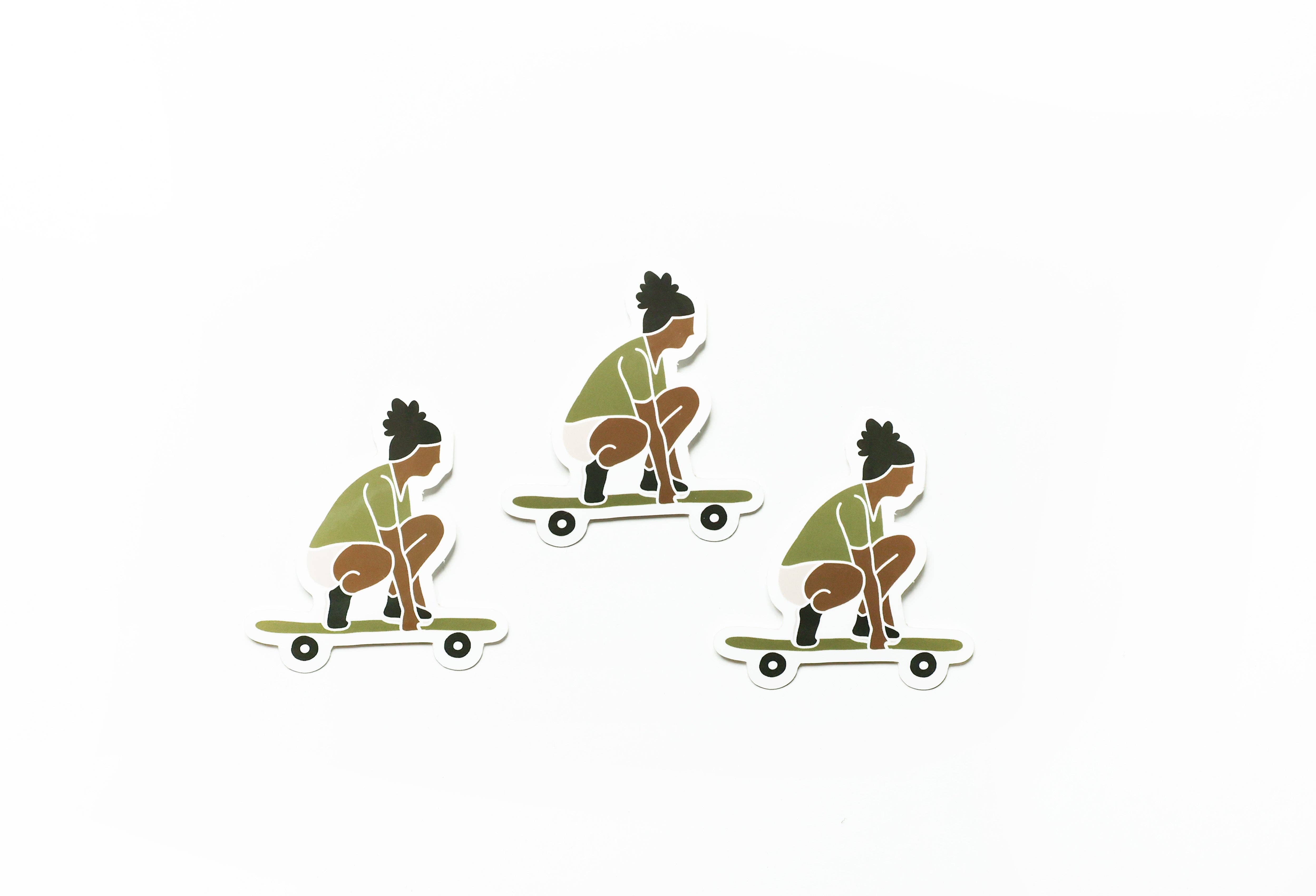 Union Made - Vente Autocollant - Autocollant vinyle Skater Girl accroupi1