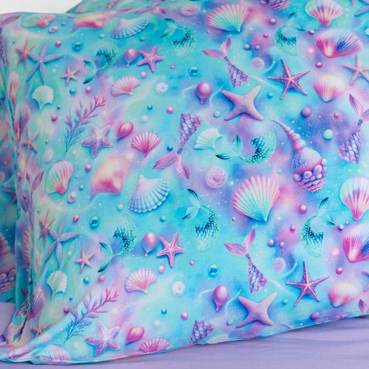 Magical Mermaid Shells | Two Pillowcase Set for wholesale by Little Popp Crew