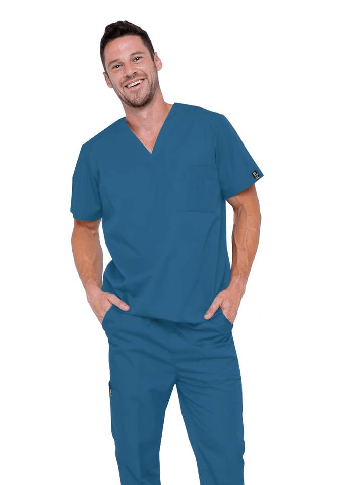 Dress A Med - Wholesale Healthcare Uniform - Men's - Men's 6 Pocket Soft Stretch Uniform Scrubs - Style ST1013