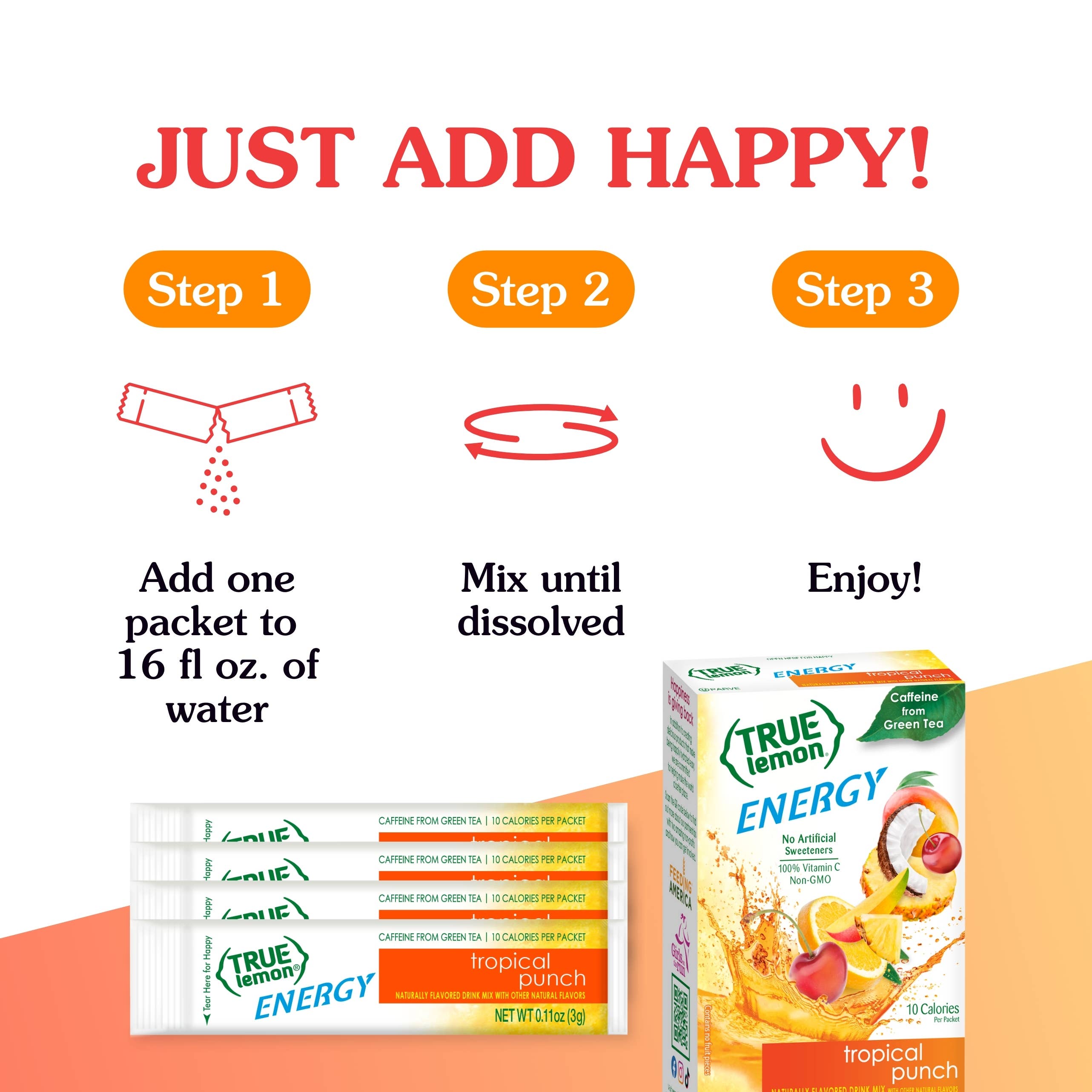 True Citrus - Wholesale Drink Mix - True Lemon Energy Tropical Punch4