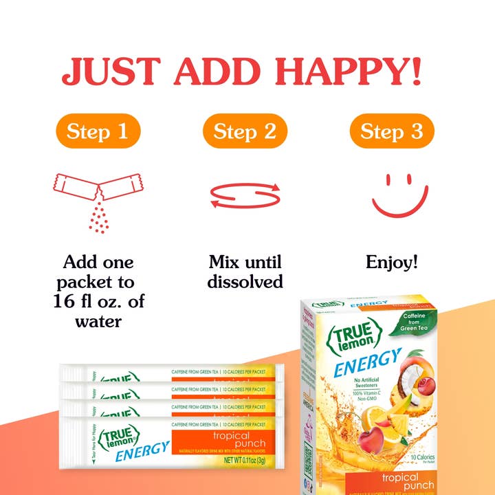 True Citrus - Wholesale Drink Mix - True Lemon Energy Tropical Punch4