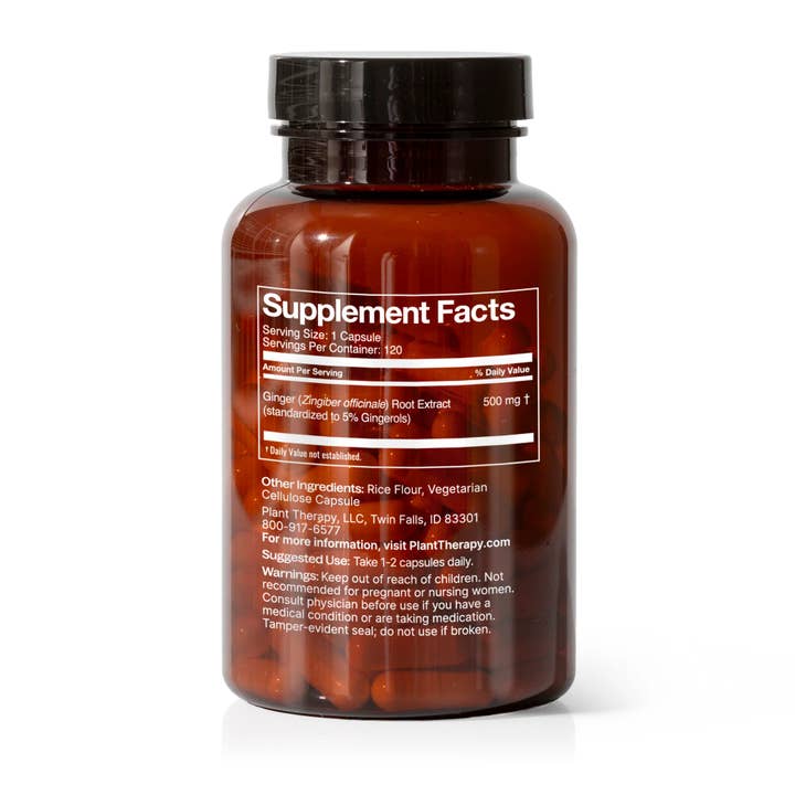 Plant Therapy – wholesale Oralt tillskott/Vitamin – Ingefära rot örttillskott kapslar-120 kapslar