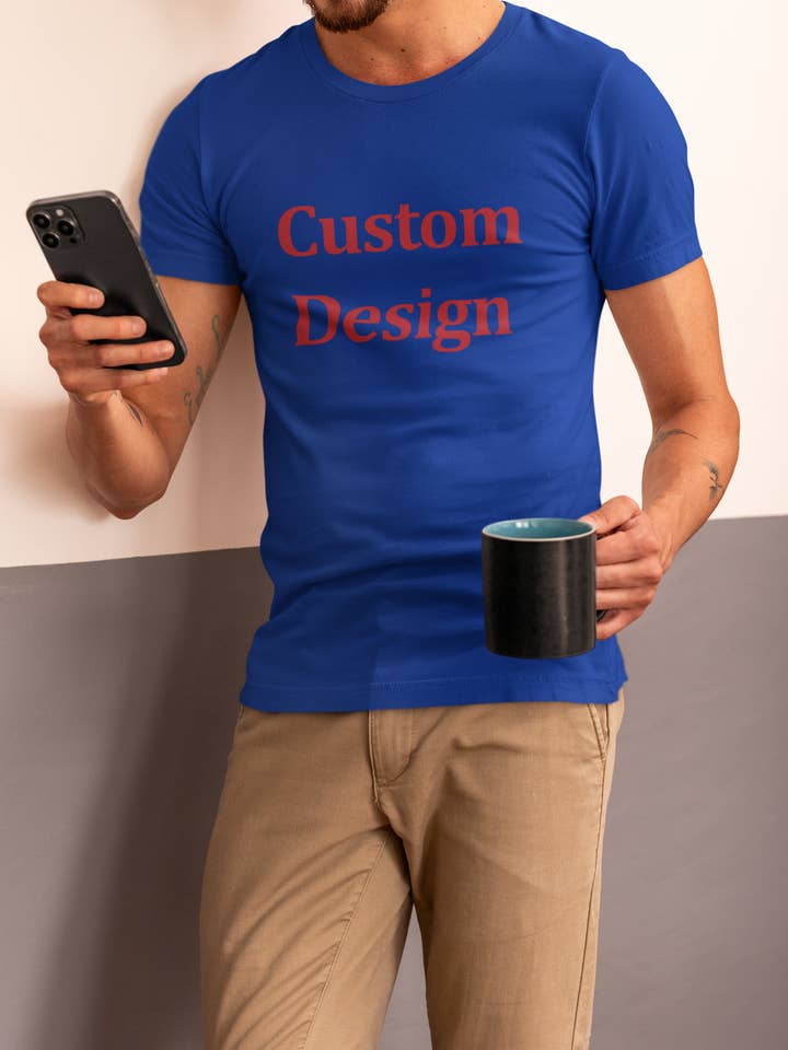 Camiseta Bella Canvas 3001, Serviço de Impressão Personalizada DTG/ DTF por atacado de Tshirtplus