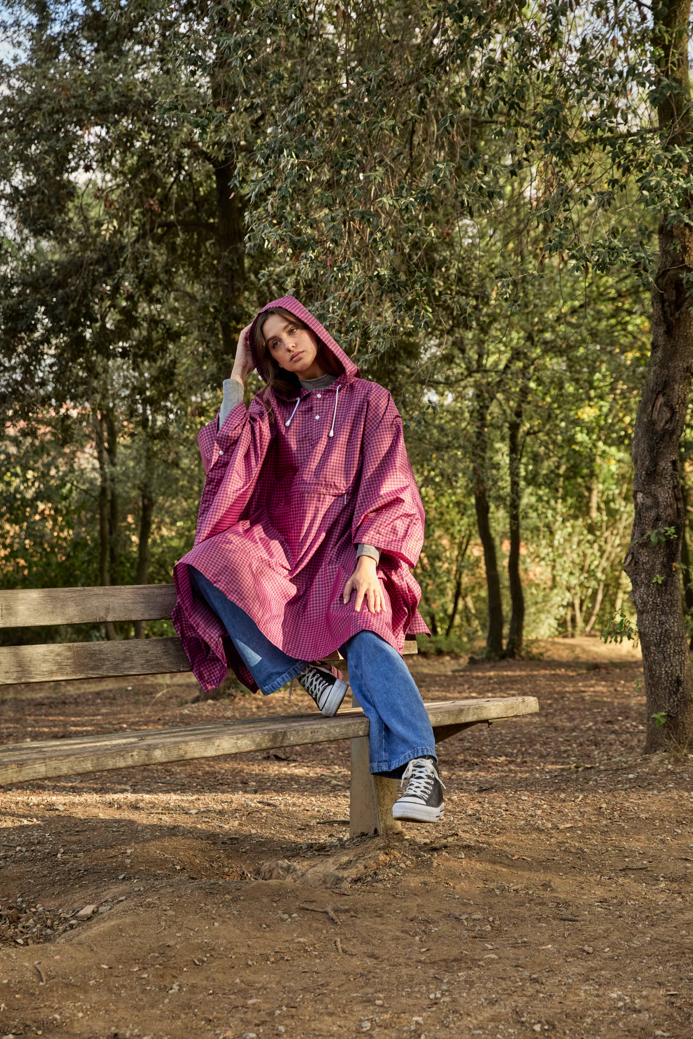 Clima Umbrellas - Wholesale Poncho - Women's - CLIMA C-Collection “Tartan” Foldable Waterproof Poncho15