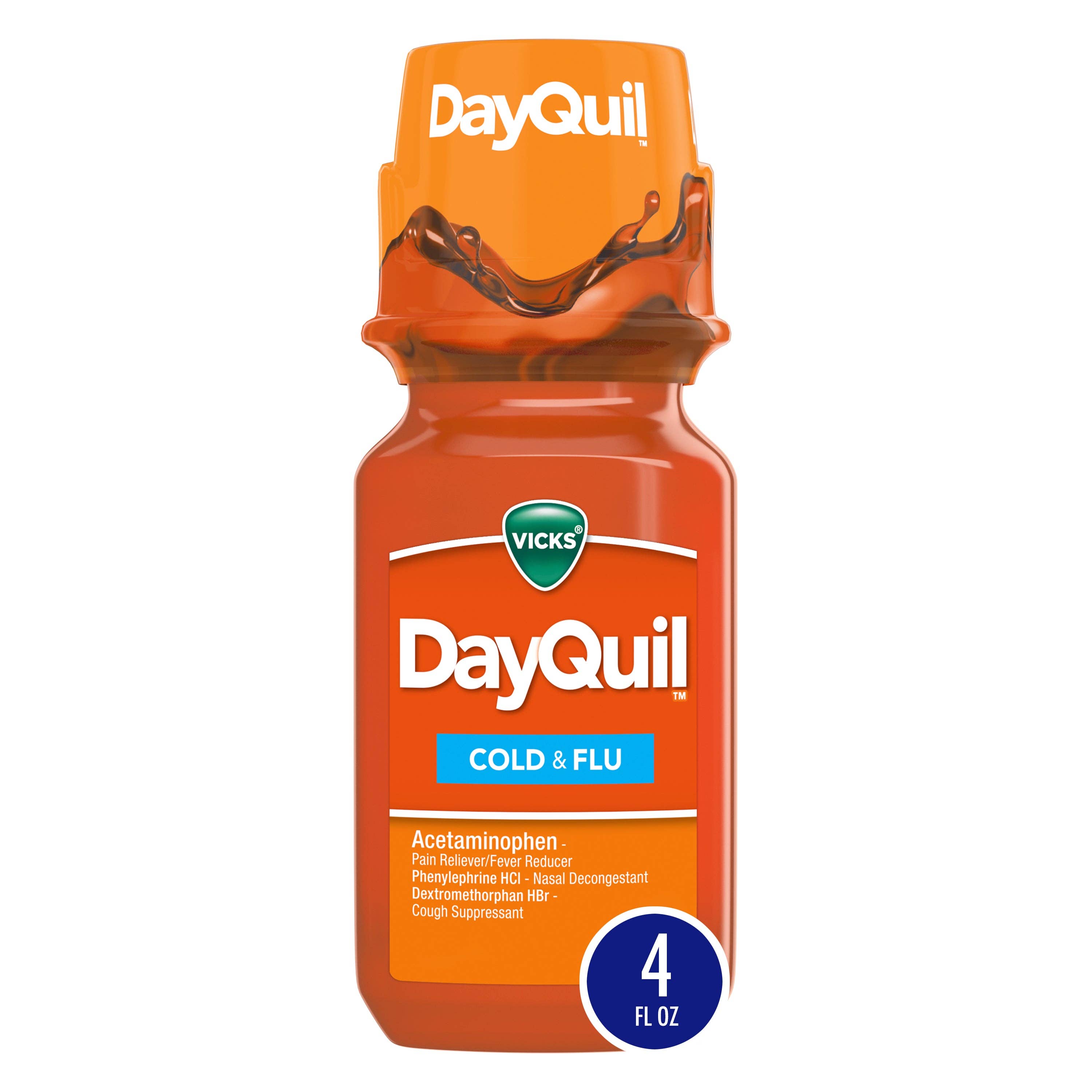 Shop The King - Wholesale Oral Supplement/Vitamin - Dayquil 4z Cold Flu Liquid 4 Per Box0
