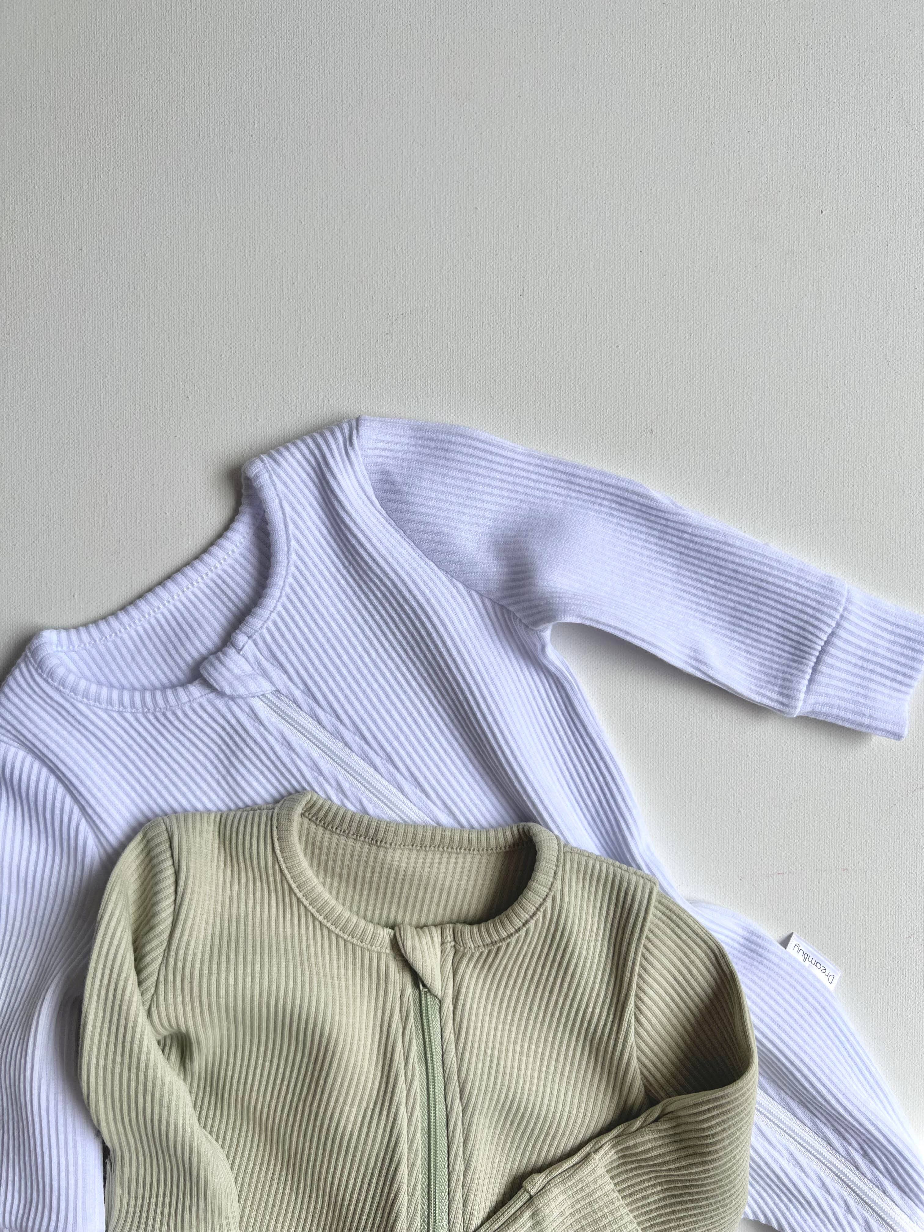 DreamBuy - Wholesale Sleepsuit - Baby - Sage Zip Sleepsuit3